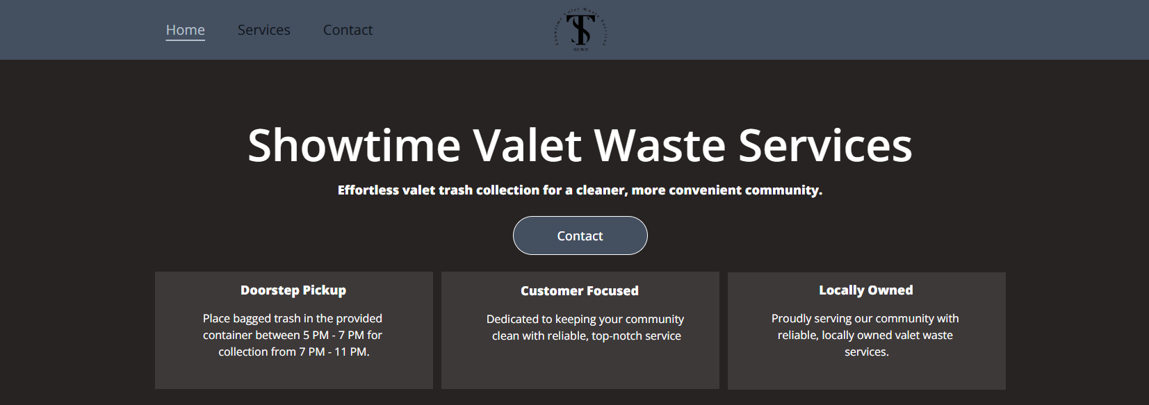 Showtime Valet Waste Website